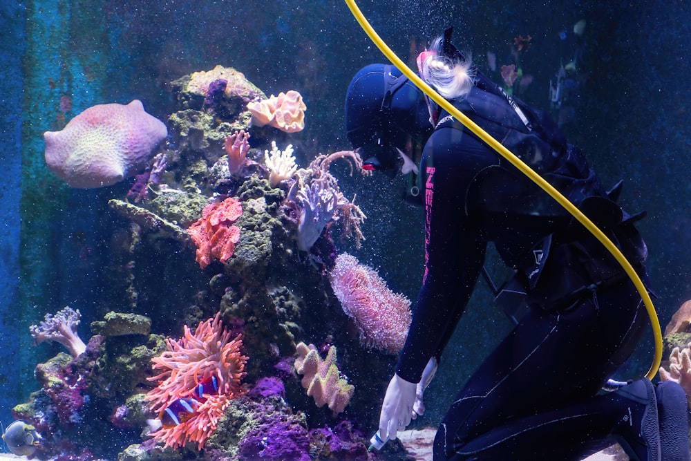 a person in scuba gear underwater