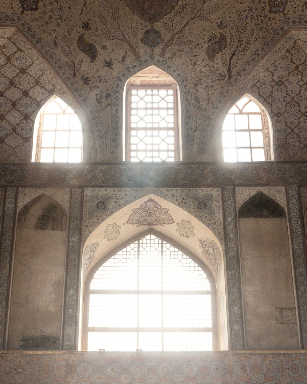 a group of windows in a building