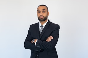 a man with his arms crossed