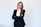 a woman in a black suit