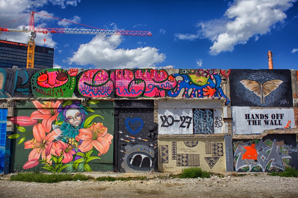 a building with graffiti