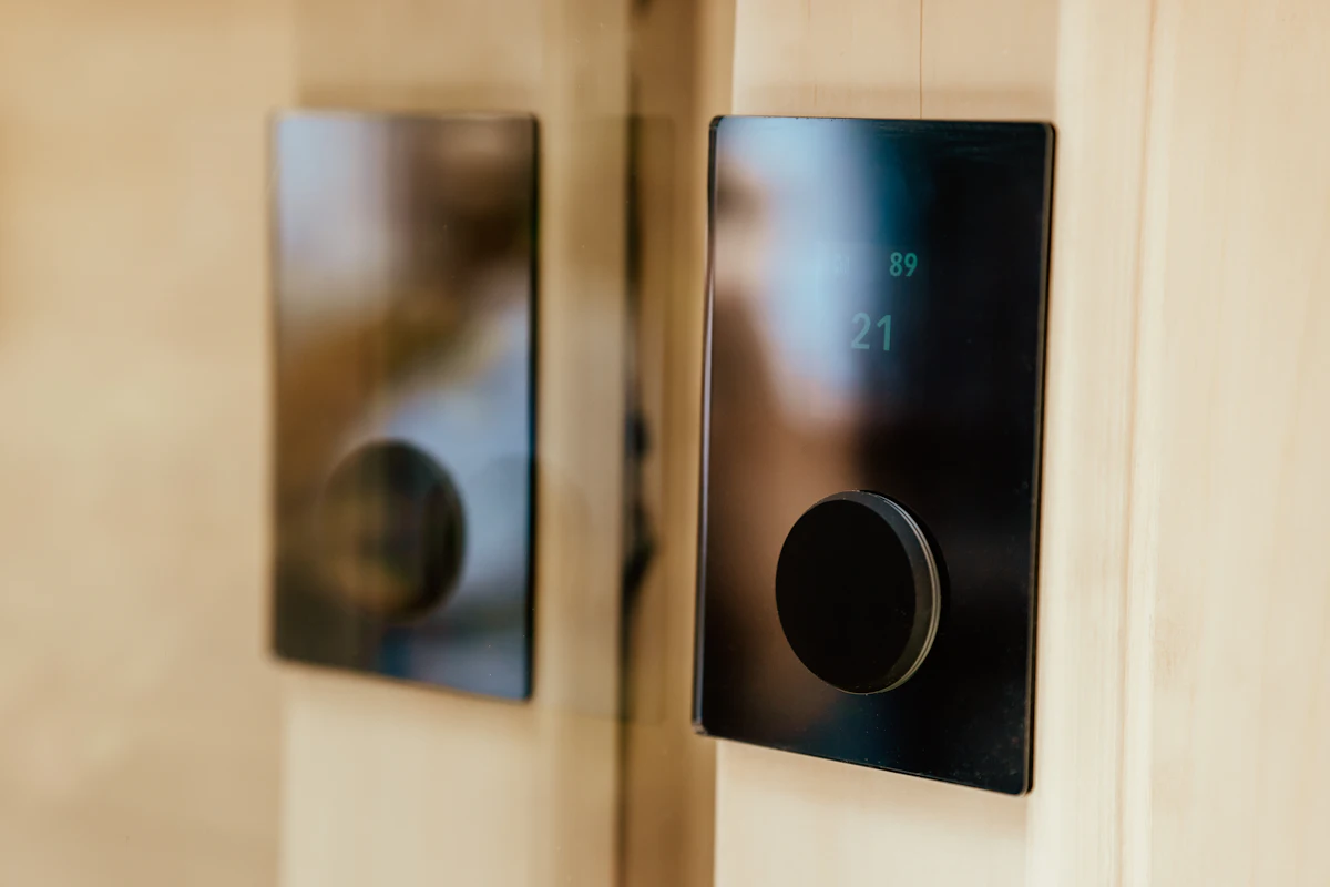 Digital lock with a keypad fitted to a door