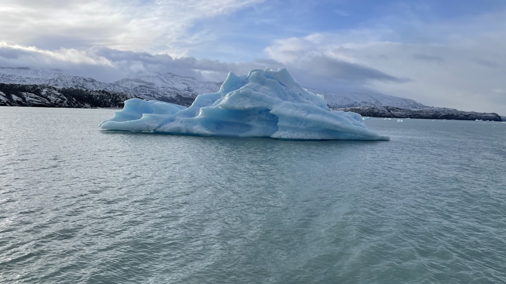 an iceberg in the water