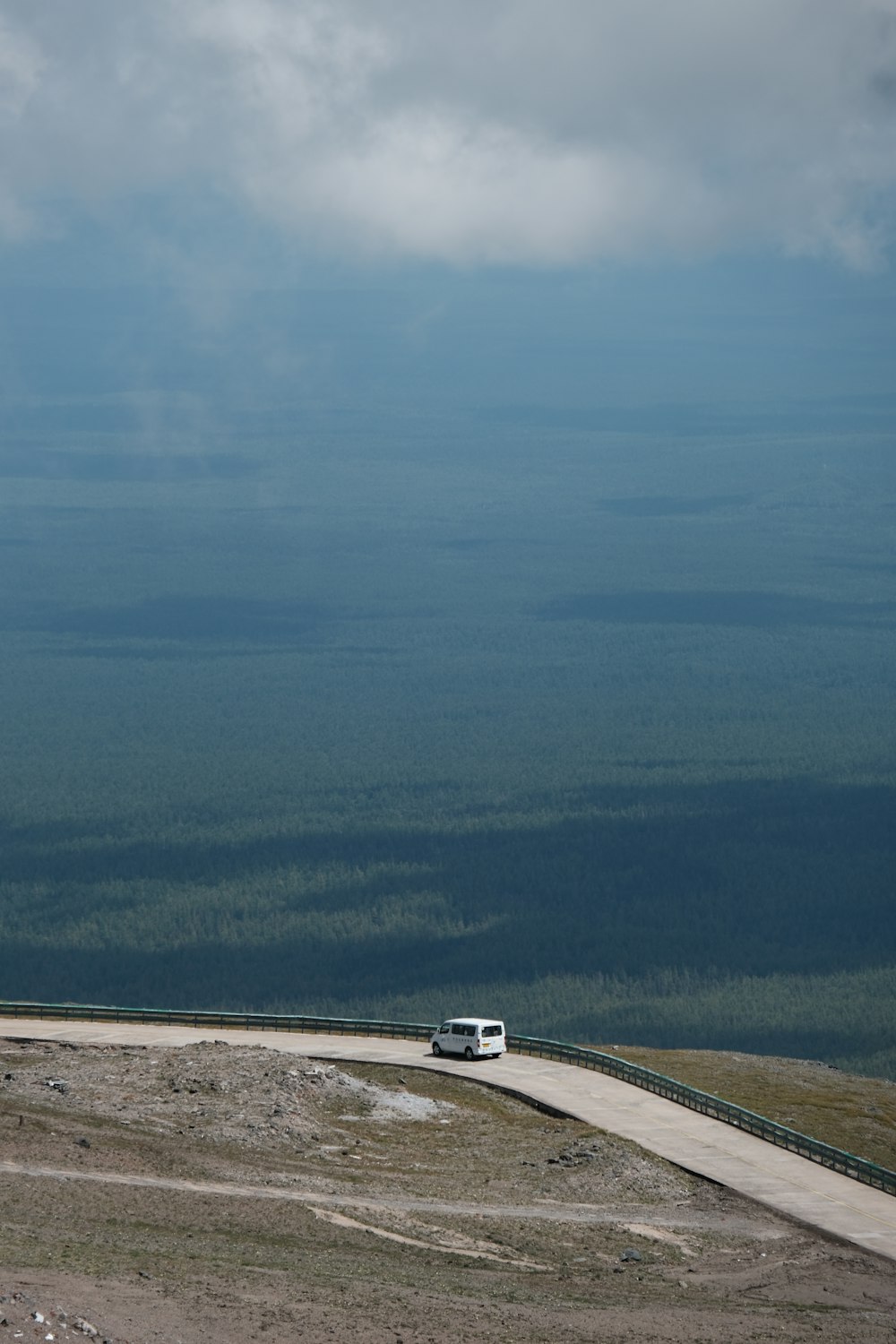 a car driving on a road