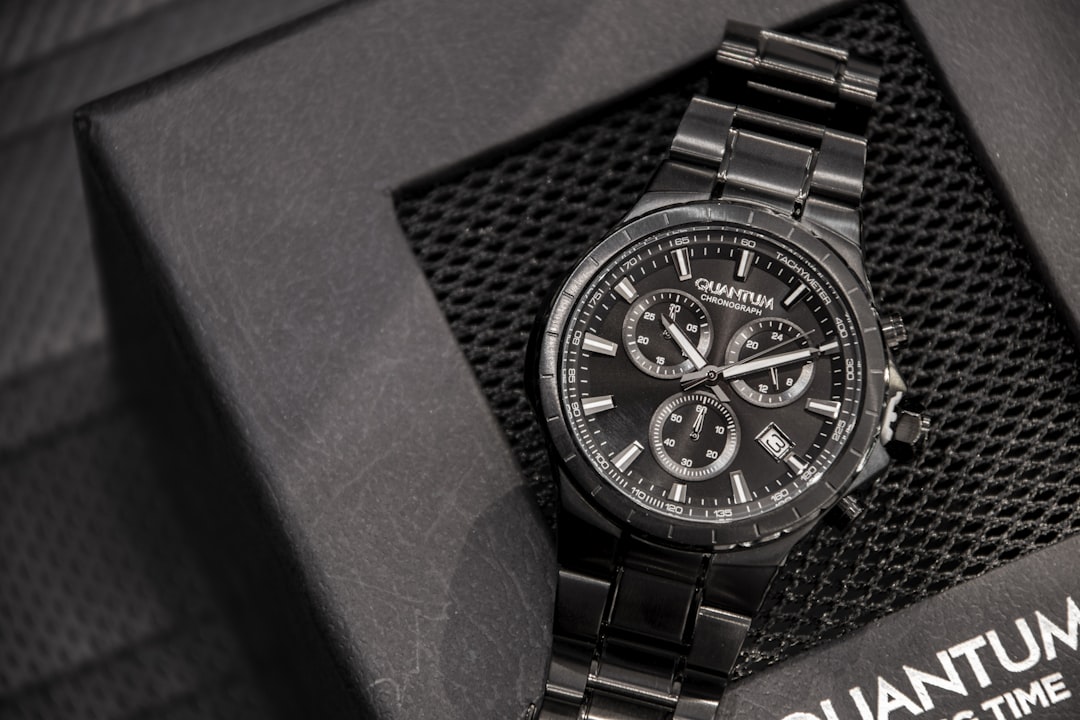 a black watch on a person