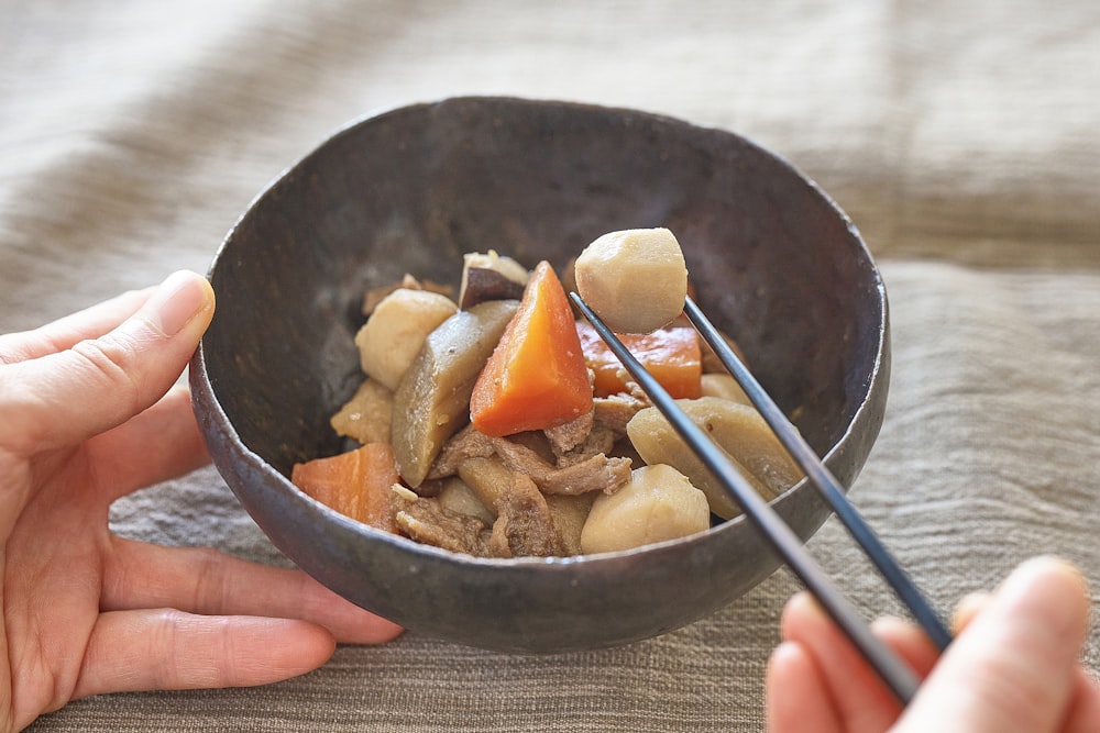 a bowl of food