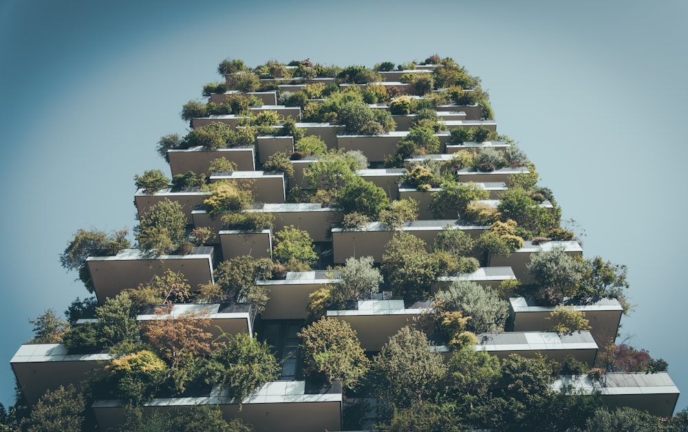Bosco Verticale with many trees