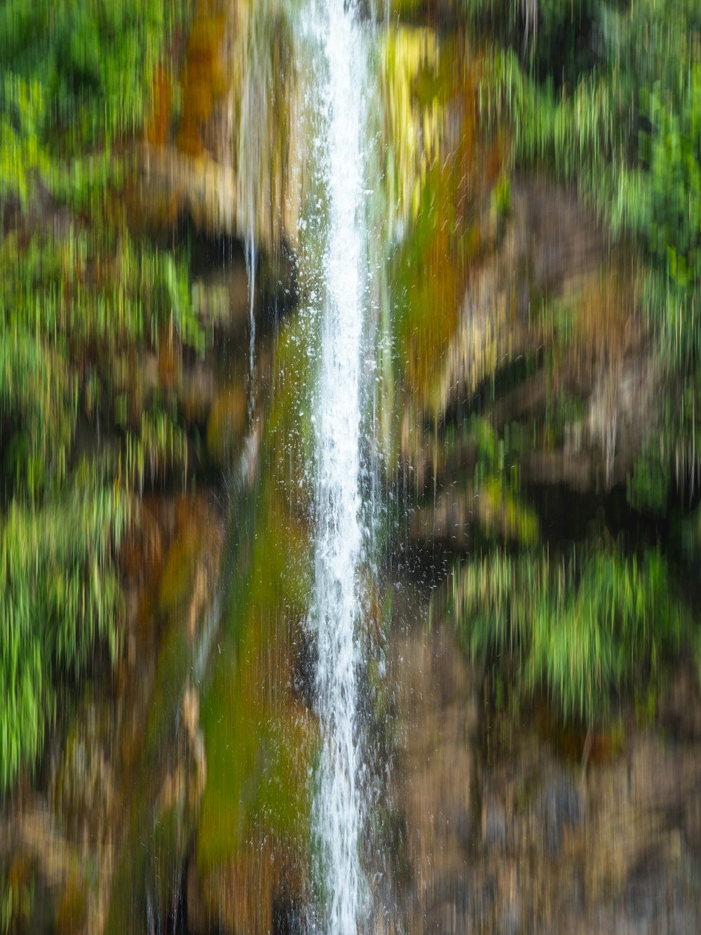 a close-up of a water fall