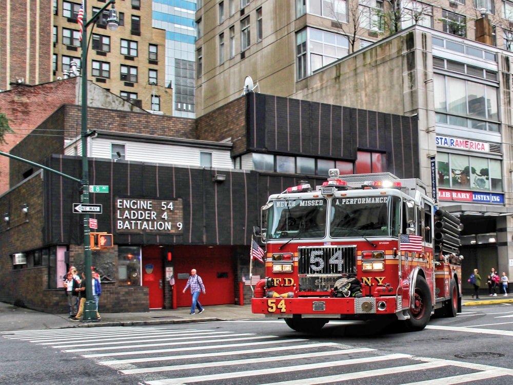 a fire truck on the street