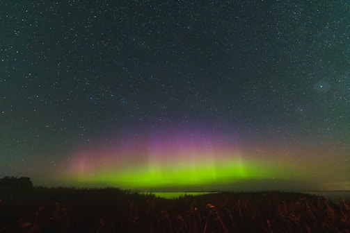 Close-up of a marketing plan sketch with northern lights motifs.