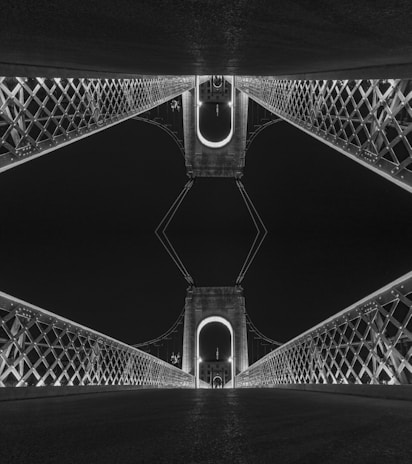 Abstract silk bridge illustration symbolizing connection between Asia and Europe.