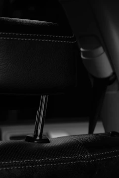 Close-up of premium interior finishing with monochrome textures and materials.