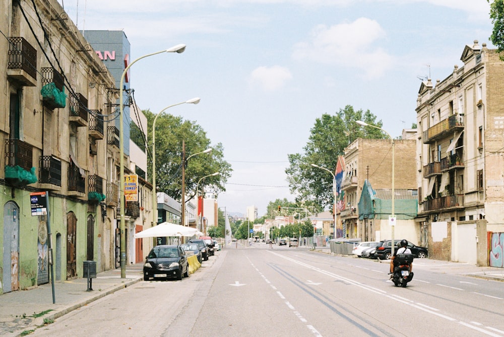 a motorcycle on the street