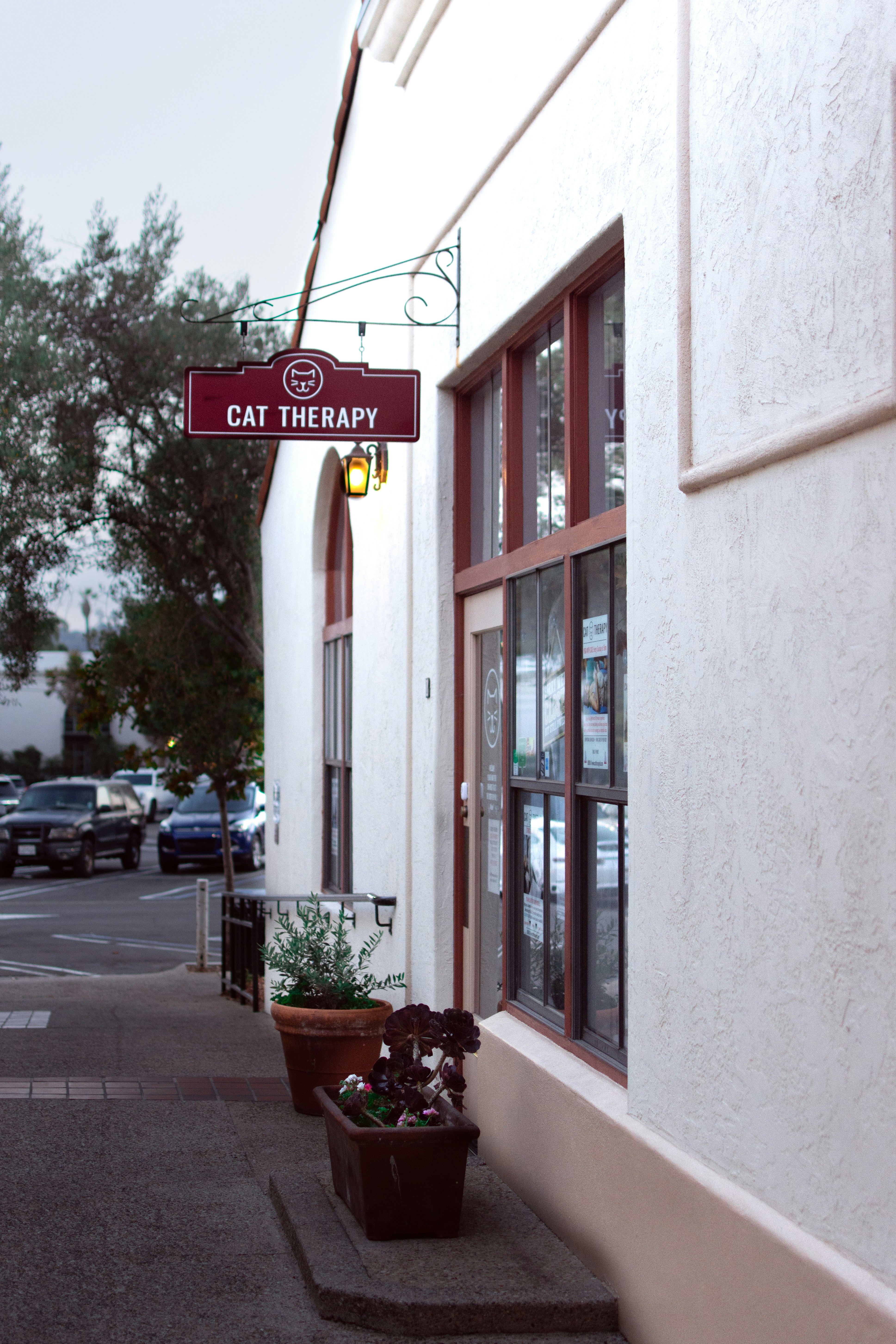 a building with a sign on it