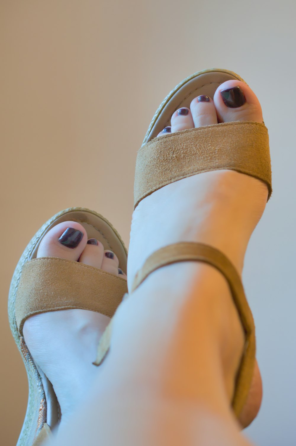 a close-up of a person's feet