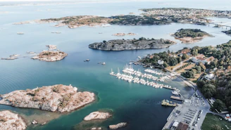 an aerial view of an island
