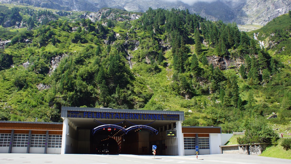 a train going through a tunnel