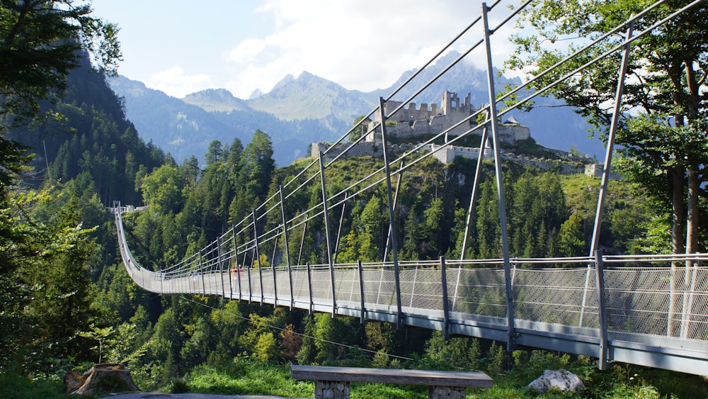 a bridge over a river