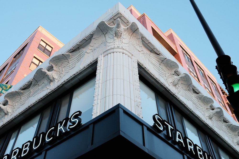 a building with a sign on it