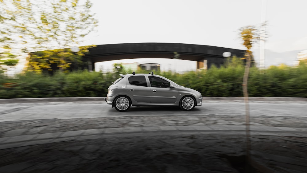 a car parked on a road