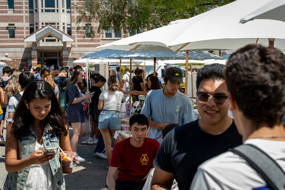 a group of people at an outdoor event