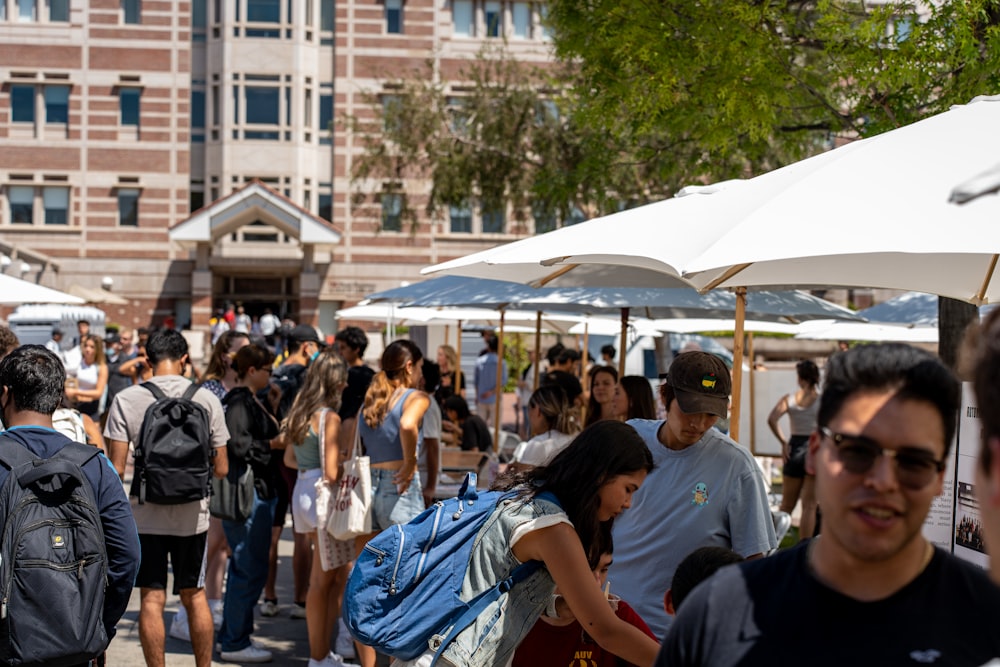 a crowd of people at an outdoor event