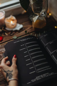 a person holding a book