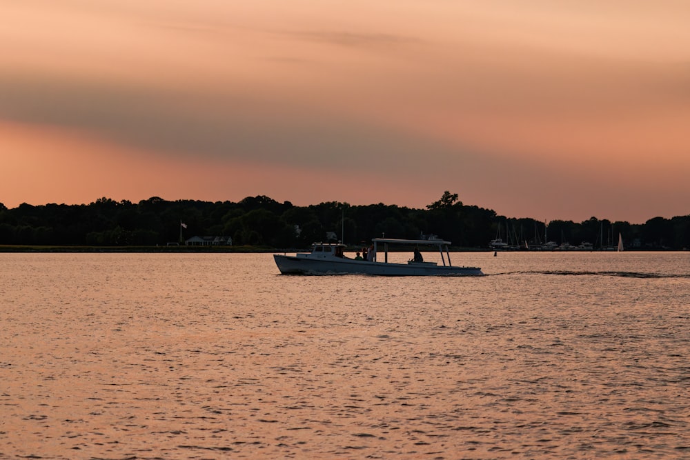 a boat sailing on the water