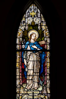 a stained glass window