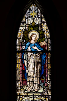 a stained glass window