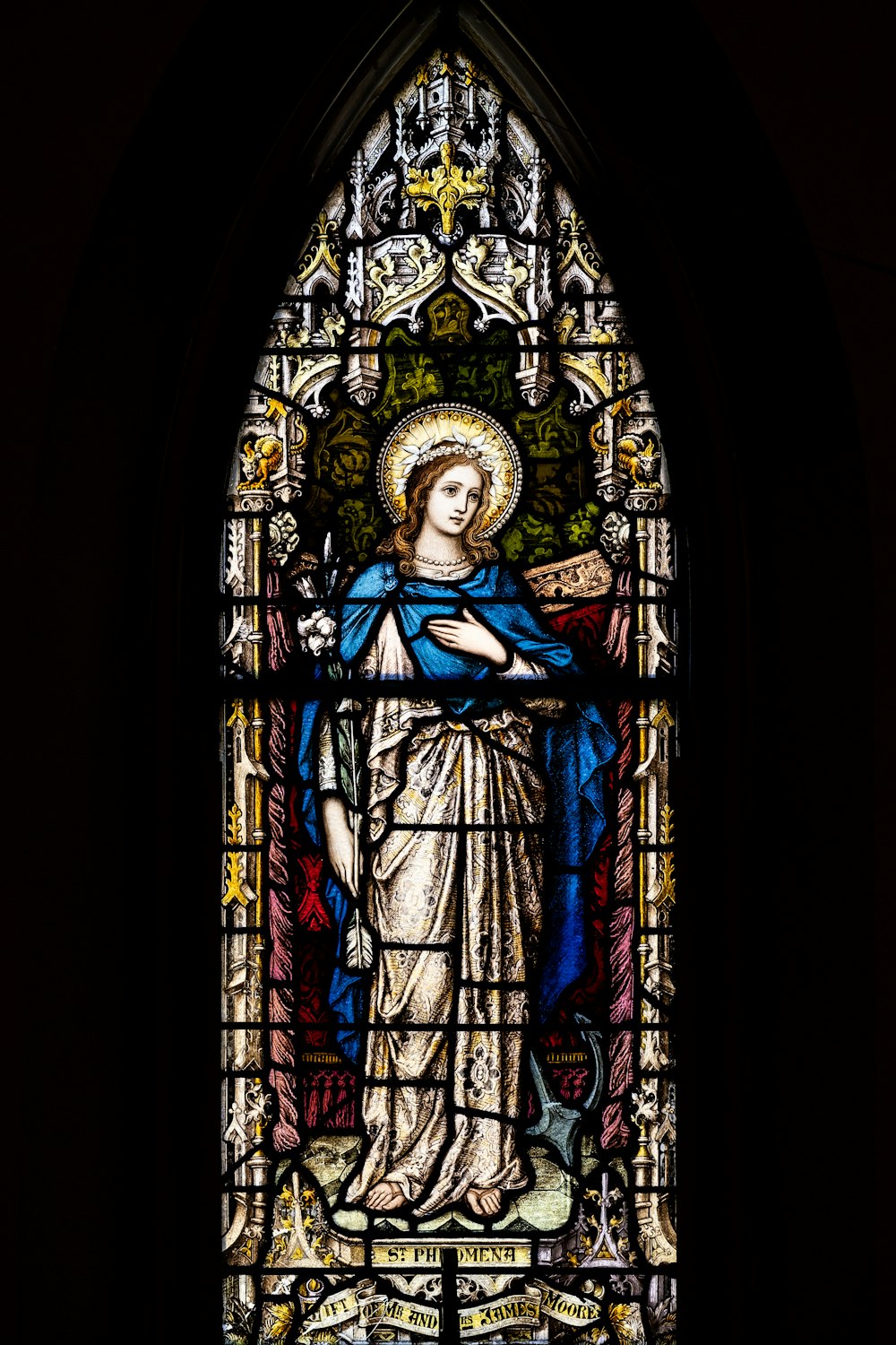 a stained glass window