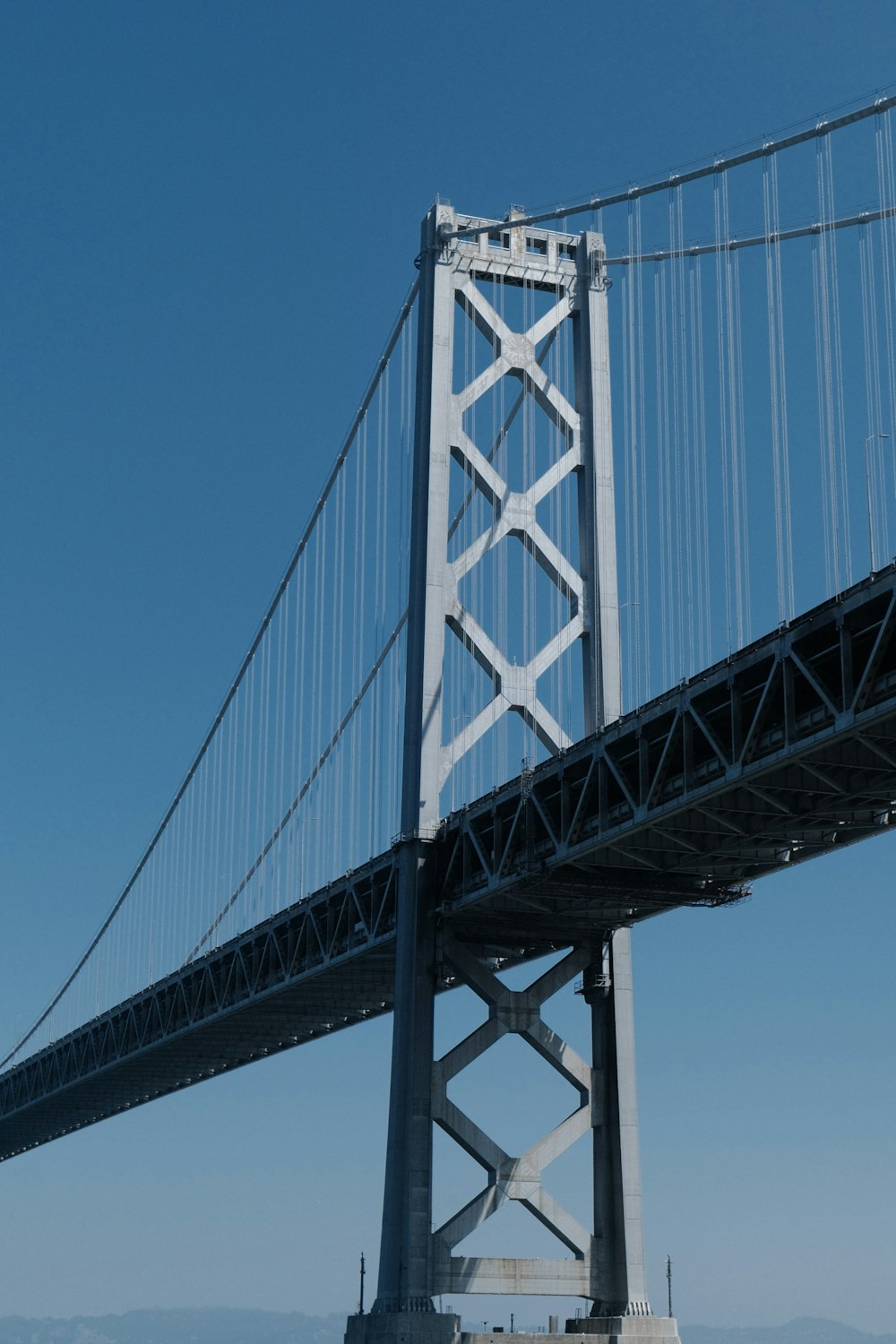 a large bridge with cables