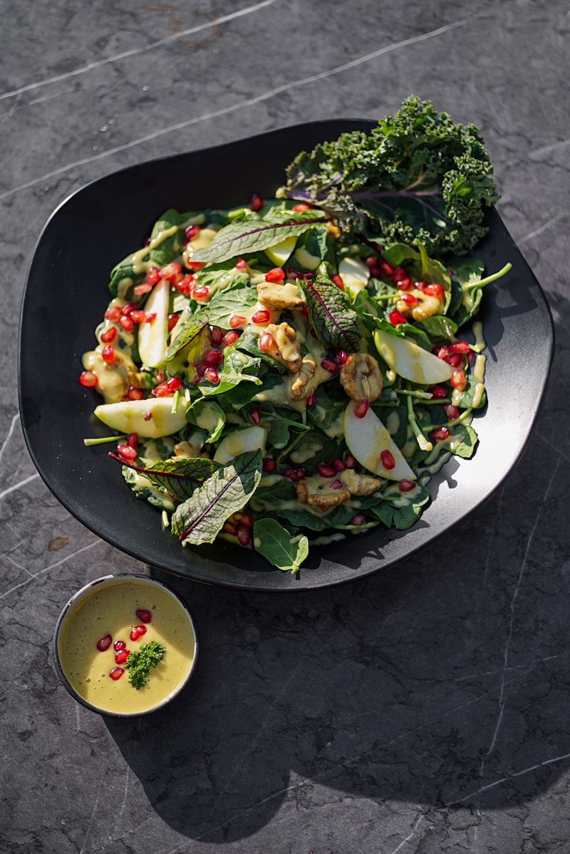 Bowl of salad with fresh vegetables