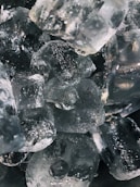 a close-up of some ice
