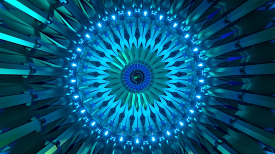 a large blue light