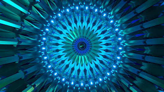a large blue light