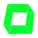 a green square with white lines