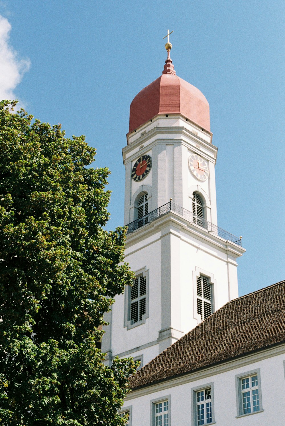 a clock tower on Yaquina Bay Light