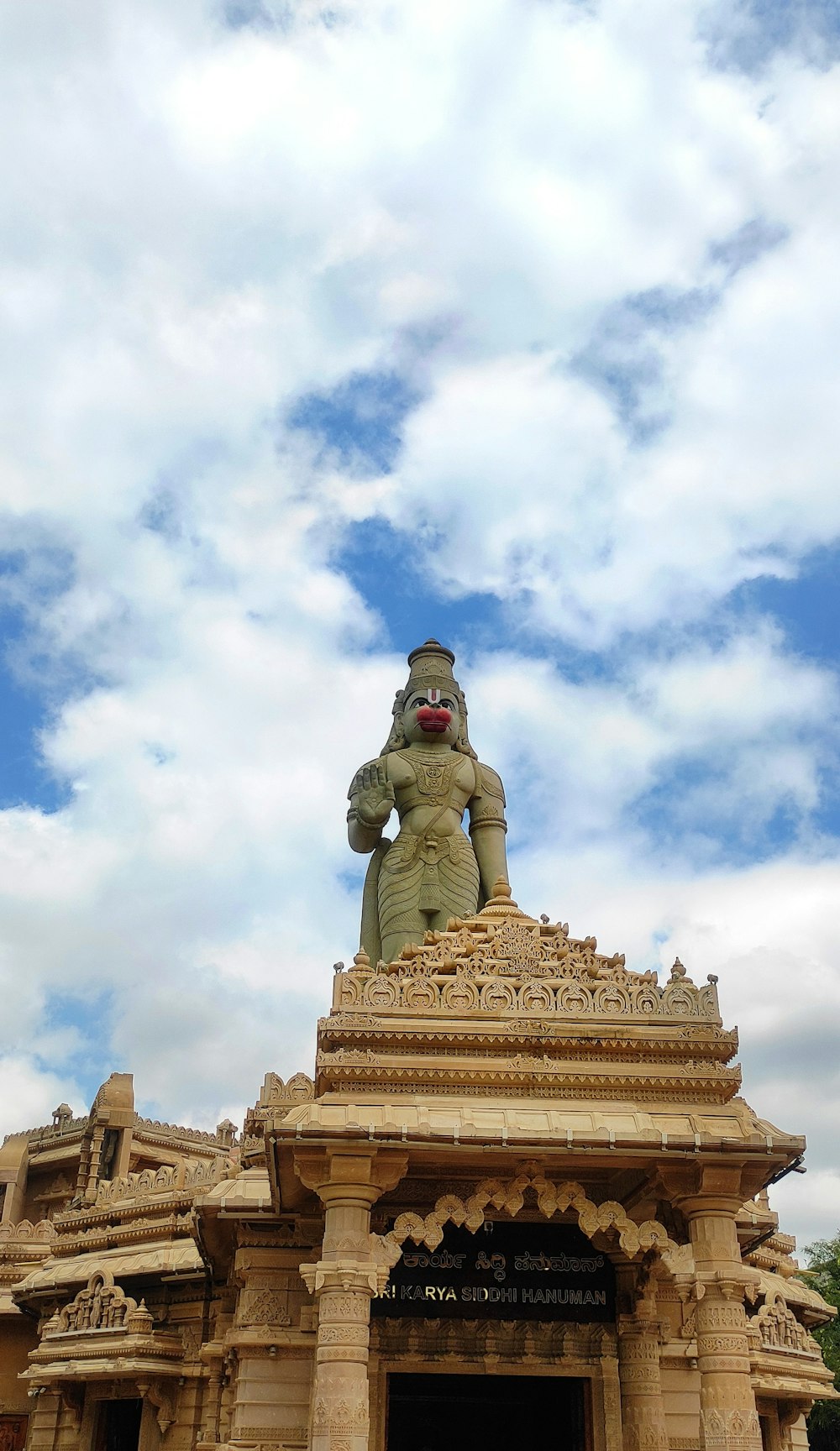 a statue on top of a building