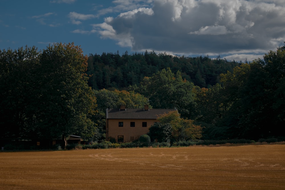 a house in a field