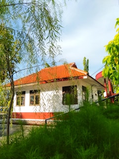 a house with a red roof