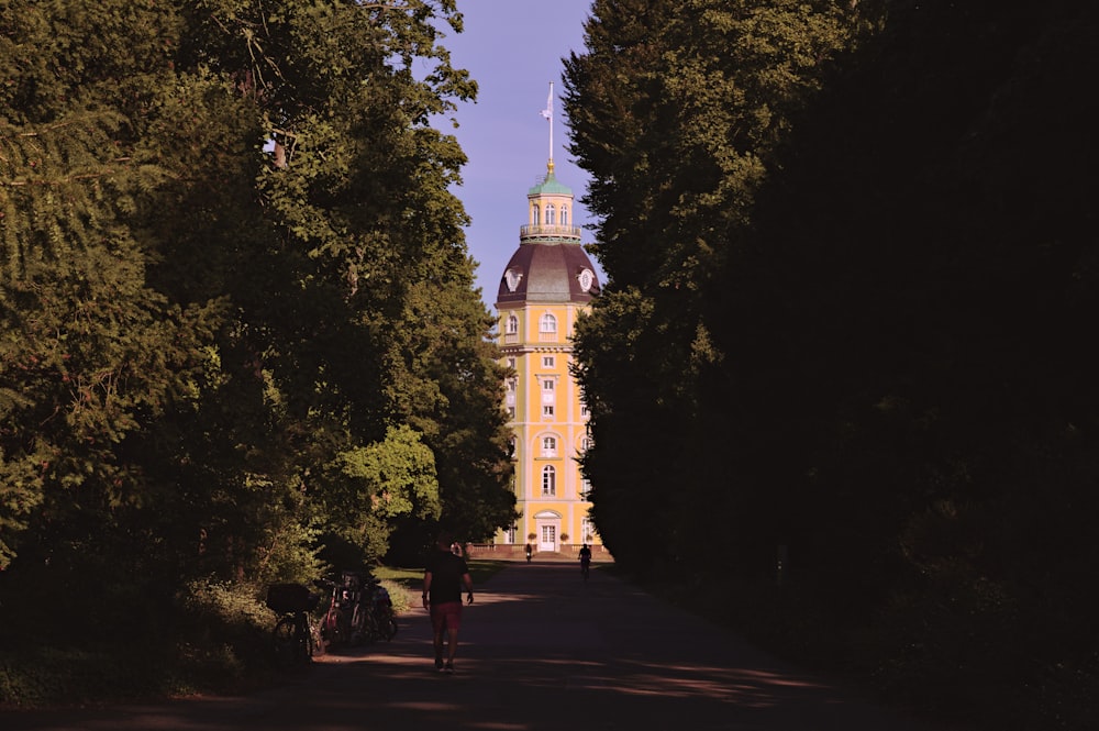 a tall building with a tower