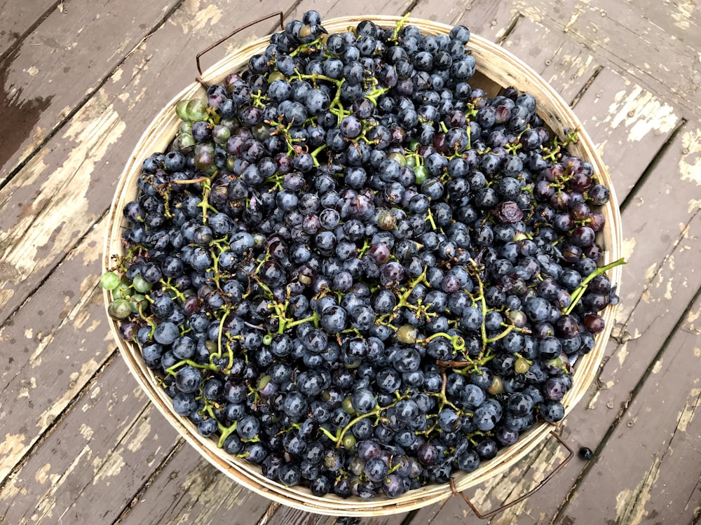 a bowl of grapes
