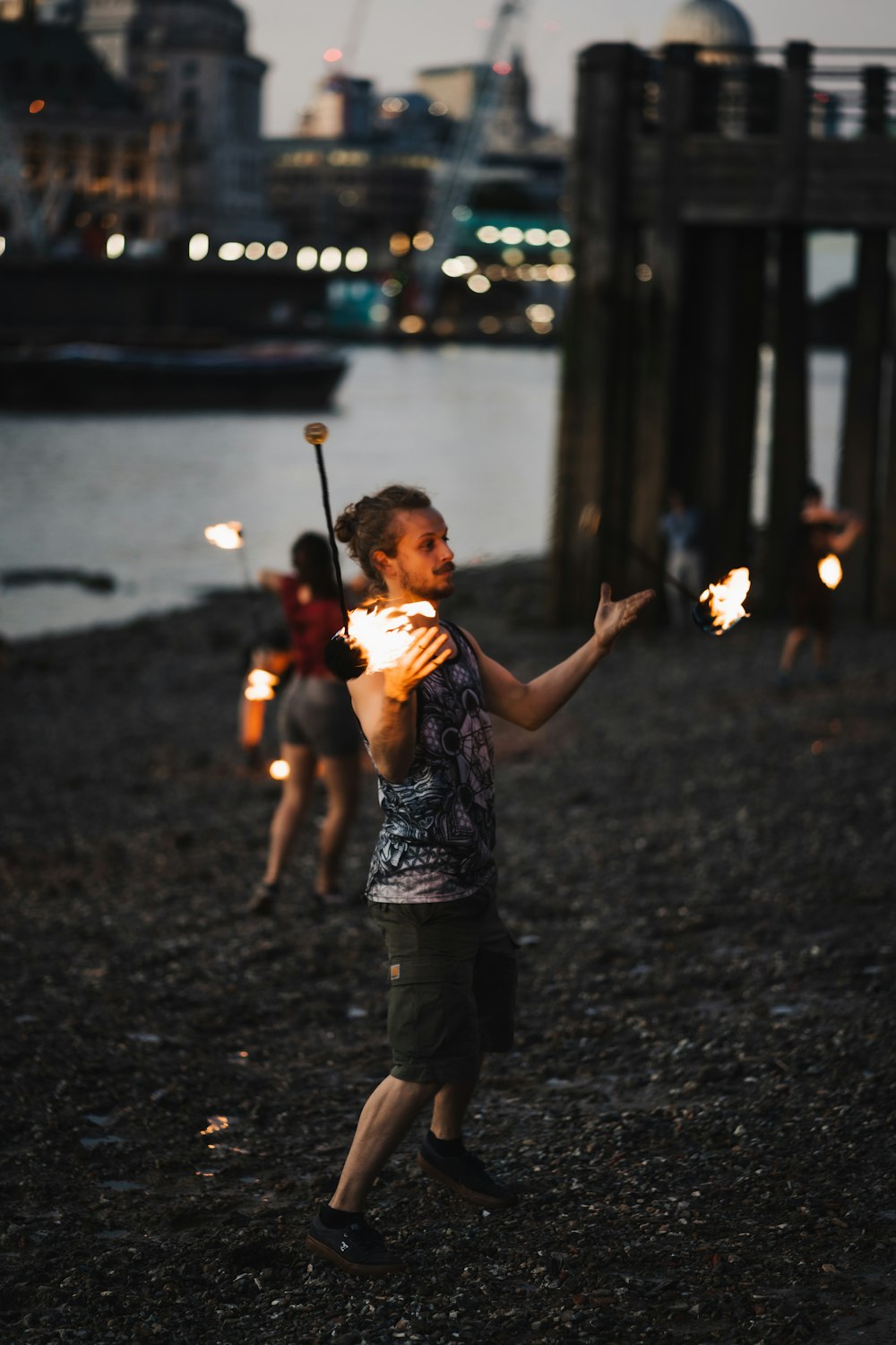 a person holding a bow and arrow