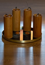 a group of wooden barrels