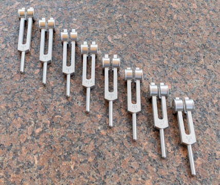 a group of white and grey objects