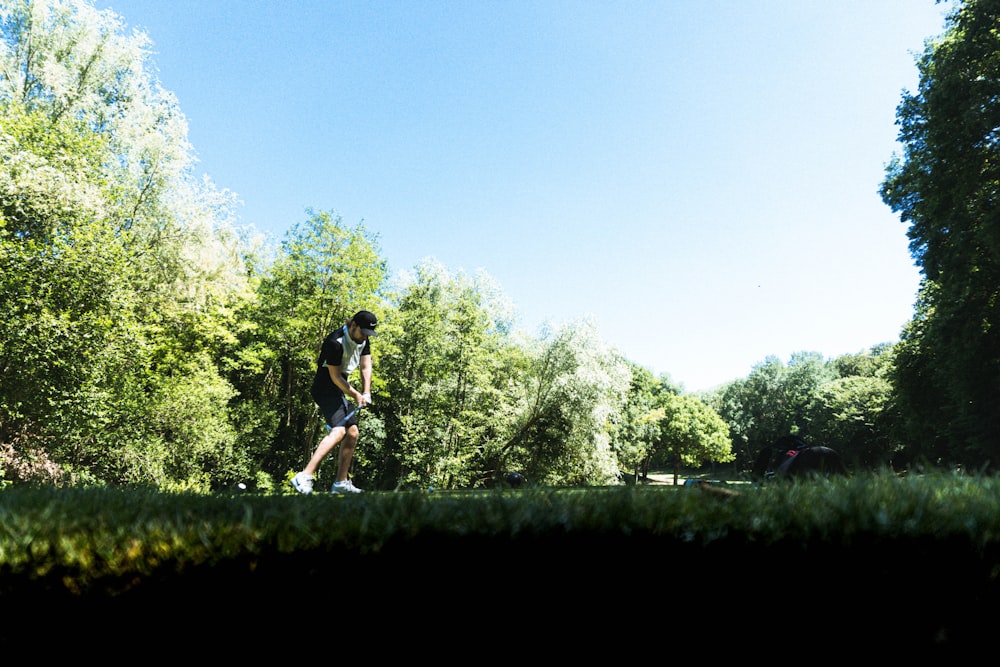 a person running on a path