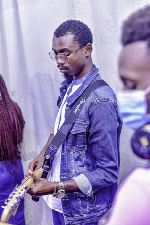 a man wearing glasses