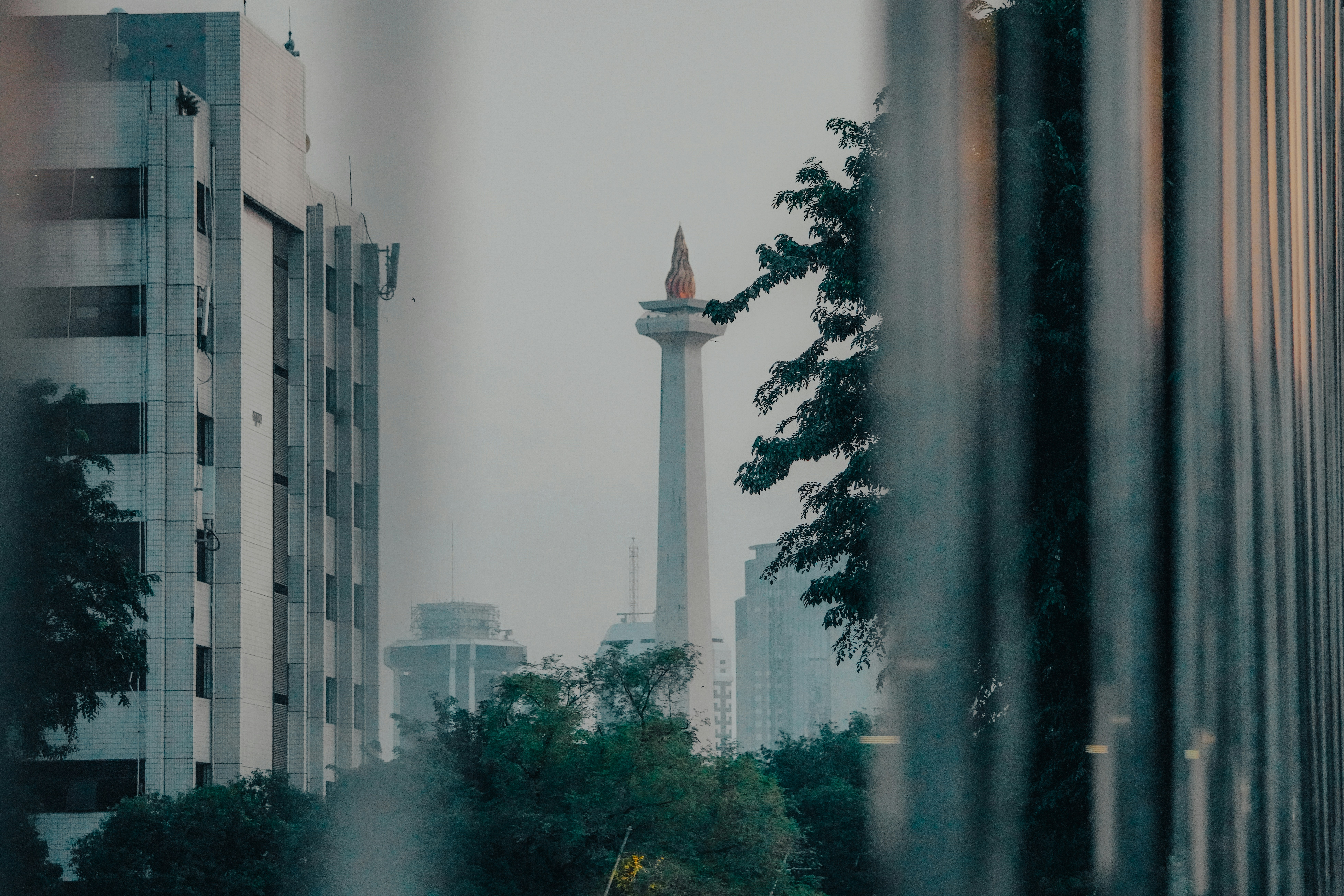 menara tinggi di kota