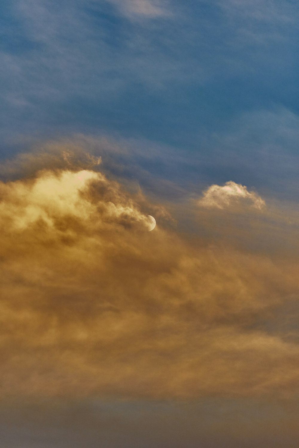 a blue sky with clouds